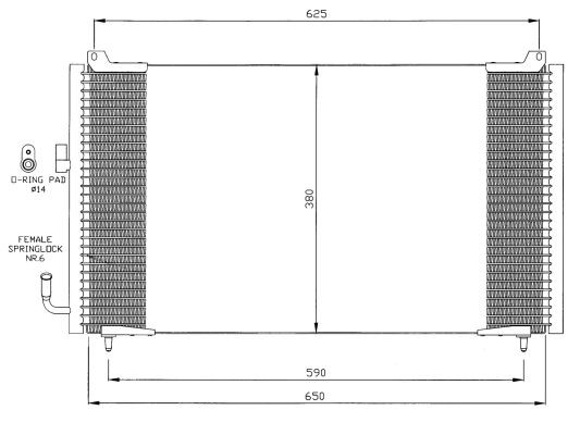 Kondensor, klimatanläggning Nrf 35378 NRF
