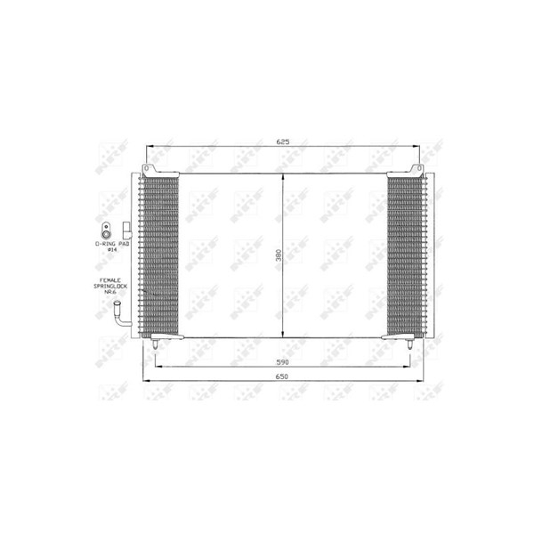 Kondensor, klimatanläggning Nrf 35378 NRF