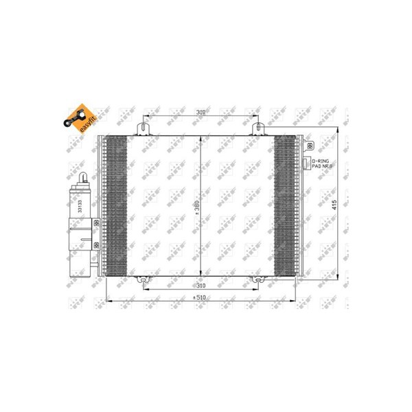 Kondensor, klimatanläggning Nrf 35379 NRF