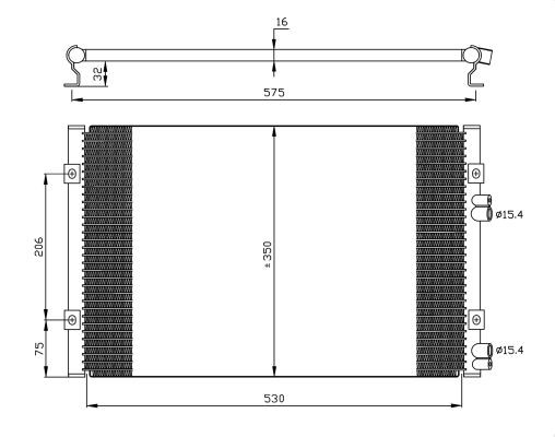 Kondensor, klimatanläggning Nrf 35384 NRF