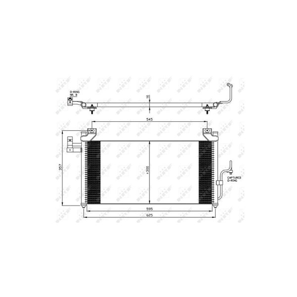 Kondensor, klimatanläggning Nrf 35386 NRF