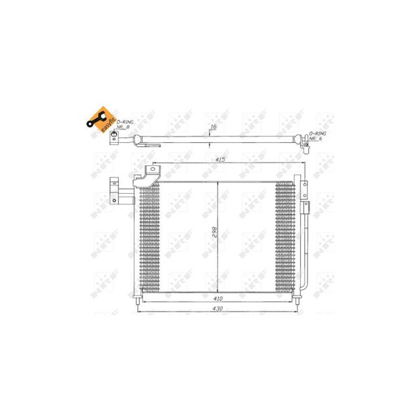 Kondensor, klimatanläggning Nrf 35388 NRF