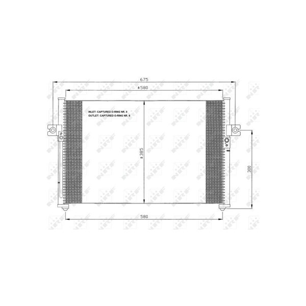 Kondensor, klimatanläggning, Fram Nrf 35389 NRF