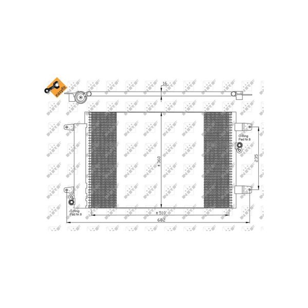 Kondensor, klimatanläggning Nrf 35403 NRF