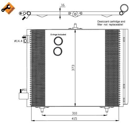 Kondensor, klimatanläggning Nrf 35405 NRF