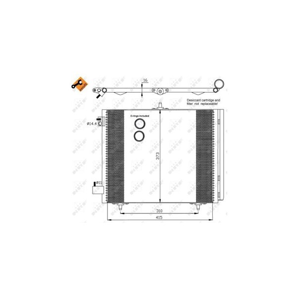 Kondensor, klimatanläggning Nrf 35405 NRF
