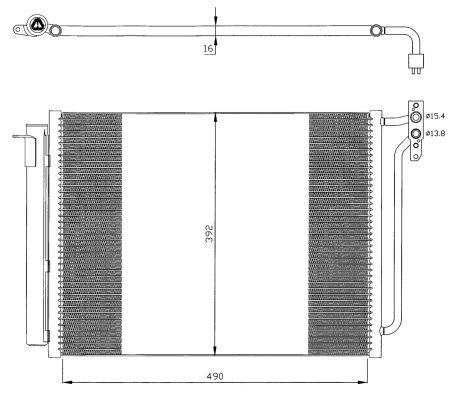 Kondensor, klimatanläggning Nrf 35406 NRF