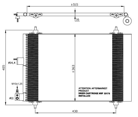Kondensor, klimatanläggning Nrf 35414 NRF