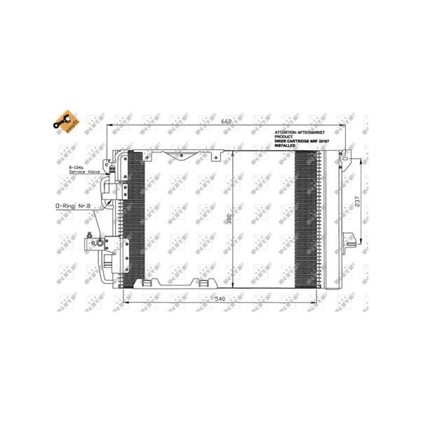 Kondensor, klimatanläggning Nrf 35416 NRF