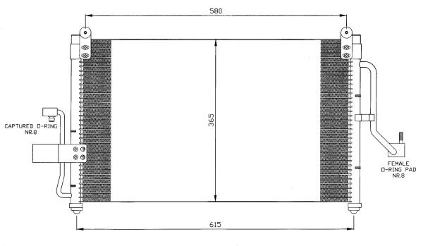 Kondensor, klimatanläggning Nrf 35424 NRF