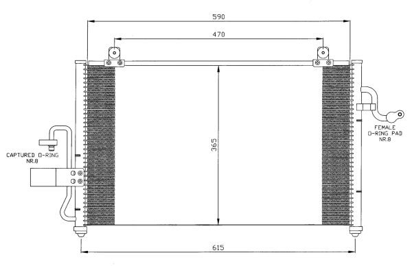 Kondensor, klimatanläggning Nrf 35425 NRF
