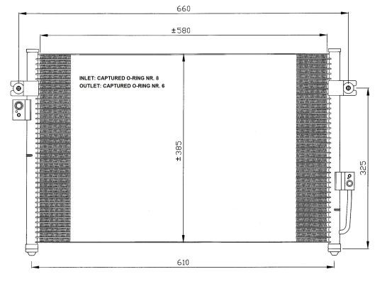 Kondensor, klimatanläggning Nrf 35426 NRF
