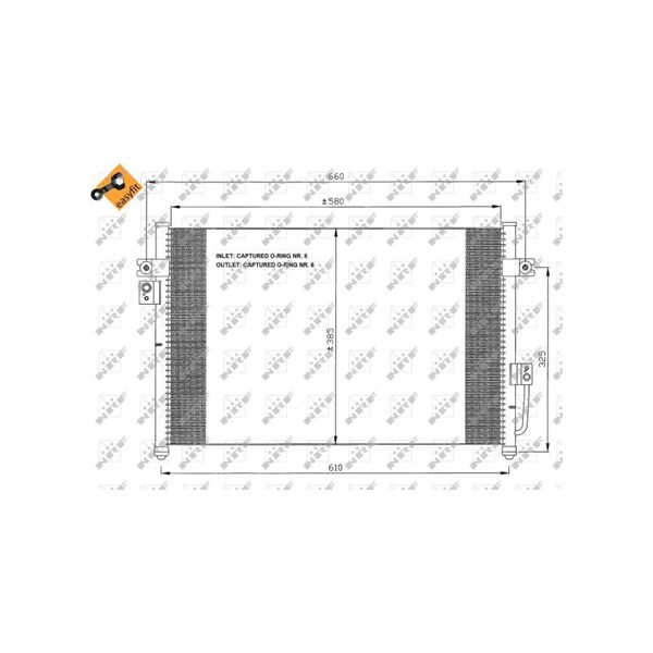 Kondensor, klimatanläggning Nrf 35426 NRF