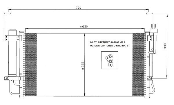 Kondensor, klimatanläggning Nrf 35429 NRF