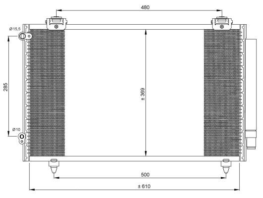 Kondensor, klimatanläggning Nrf 35432 NRF