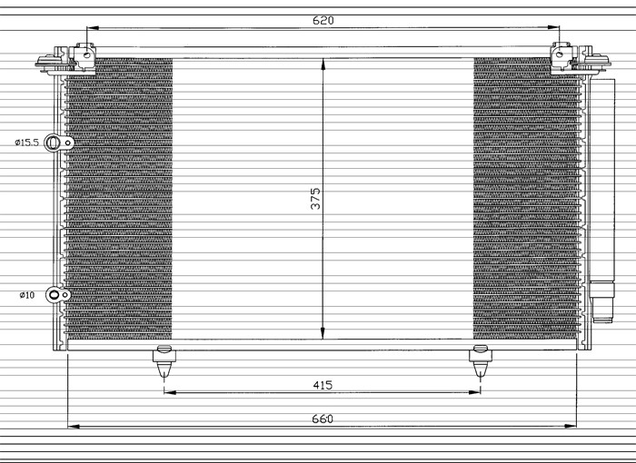 Kondensor, klimatanläggning Nrf 35433 NRF