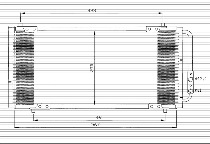 Kondensor, klimatanläggning Nrf 35434 NRF