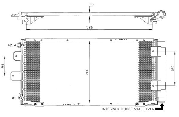 Kondensor, klimatanläggning Nrf 35436 NRF