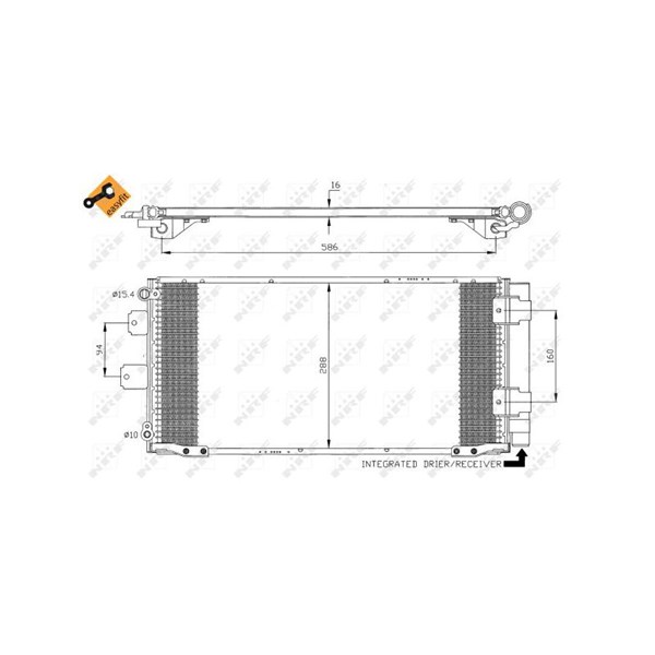 Kondensor, klimatanläggning Nrf 35436 NRF