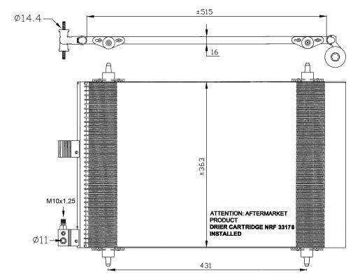 Kondensor, klimatanläggning Nrf 35437 NRF