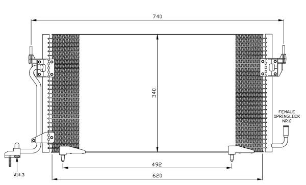 Kondensor, klimatanläggning Nrf 35439 NRF