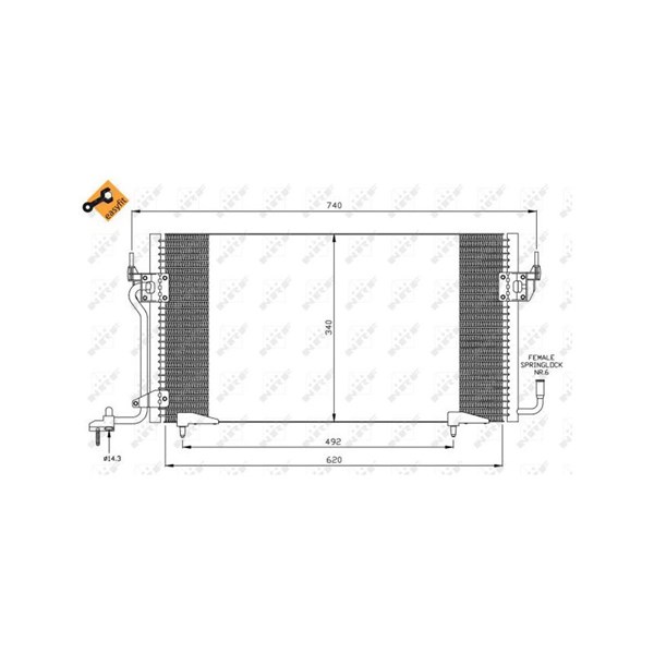 Kondensor, klimatanläggning Nrf 35439 NRF