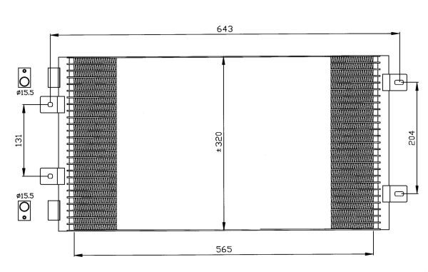 Kondensor, klimatanläggning Nrf 35442 NRF