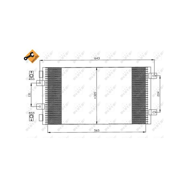 Kondensor, klimatanläggning Nrf 35442 NRF