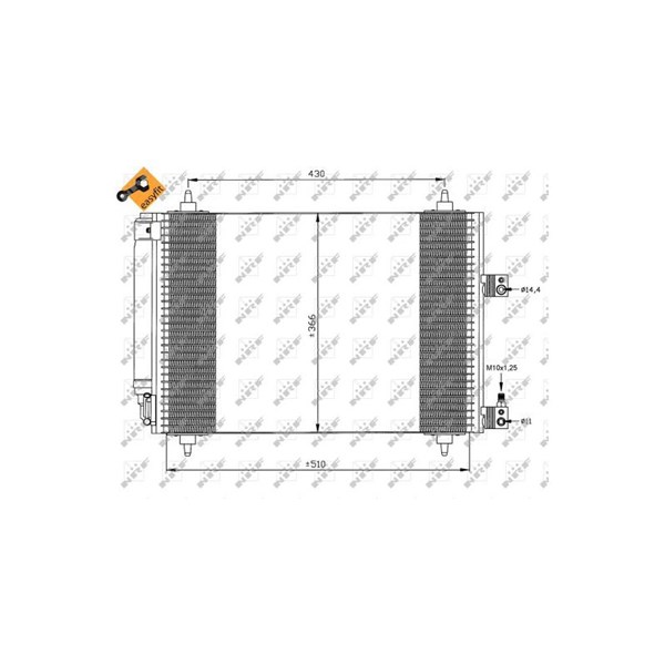 Kondensor, klimatanläggning Nrf 35443 NRF