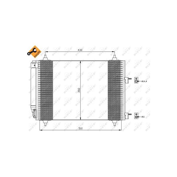 Kondensor, klimatanläggning Nrf 35445 NRF