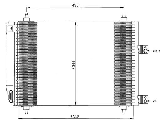 Kondensor, klimatanläggning Nrf 35446 NRF