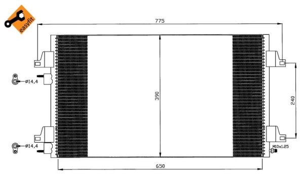 Kondensor, klimatanläggning Nrf 35447 NRF