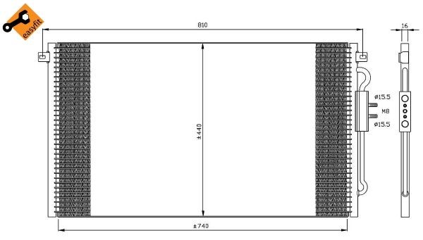 Kondensor, klimatanläggning Nrf 35448 NRF