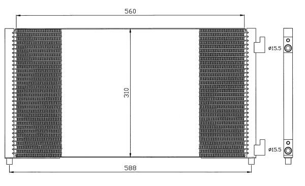 Kondensor, klimatanläggning Nrf 35457 NRF