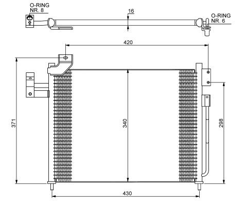 Kondensor, klimatanläggning Nrf 35460 NRF