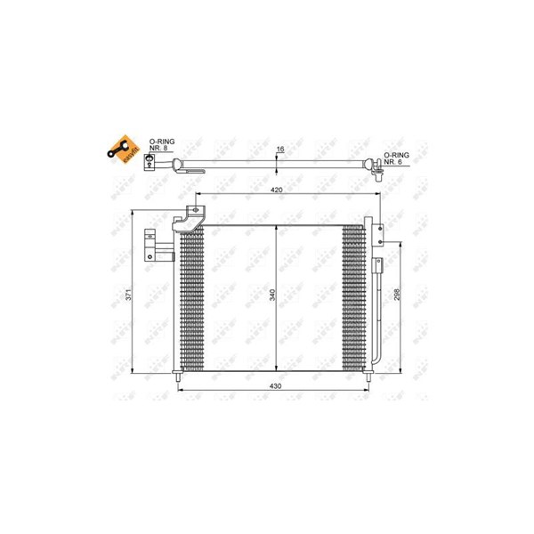Kondensor, klimatanläggning Nrf 35460 NRF