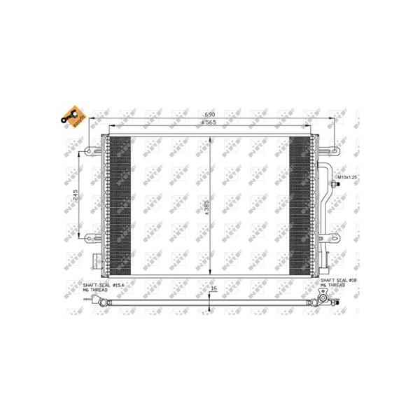 Kondensor, klimatanläggning Nrf 35465 NRF