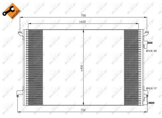 Kondensor, klimatanläggning Nrf 35467 NRF