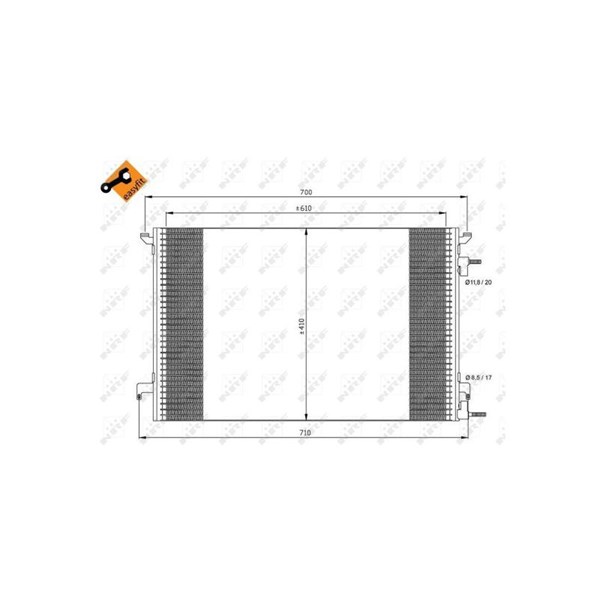 Kondensor, klimatanläggning Nrf 35467 NRF