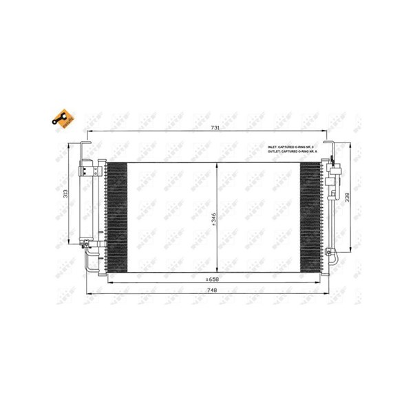 Kondensor, klimatanläggning Nrf 35473 NRF