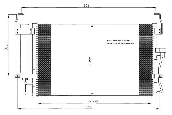 Kondensor, klimatanläggning Nrf 35474 NRF