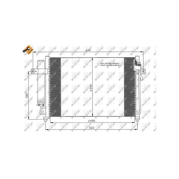 Kondensor, klimatanläggning Nrf 35475 NRF