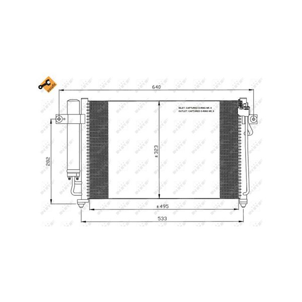 Kondensor, klimatanläggning Nrf 35476 NRF
