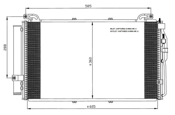Kondensor, klimatanläggning Nrf 35477 NRF