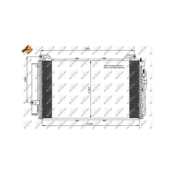 Kondensor, klimatanläggning Nrf 35477 NRF