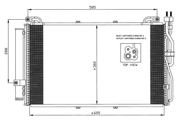 Kondensor, klimatanläggning Nrf 35478 NRF