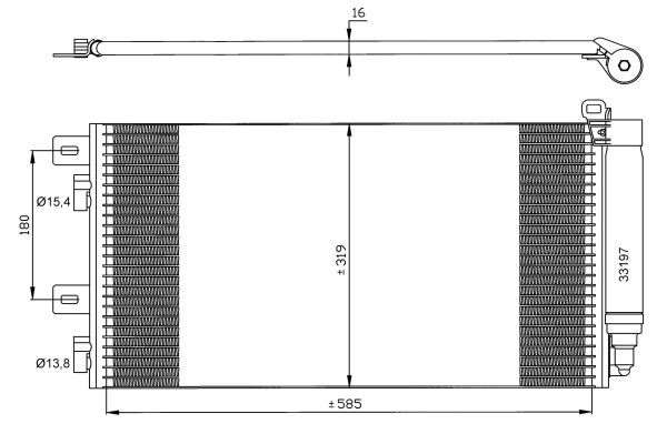Kondensor, klimatanläggning Nrf 35481 NRF