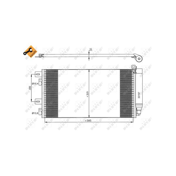 Kondensor, klimatanläggning Nrf 35481 NRF