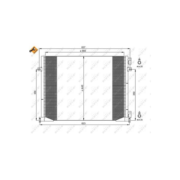Kondensor, klimatanläggning, Fram Nrf 35482 NRF