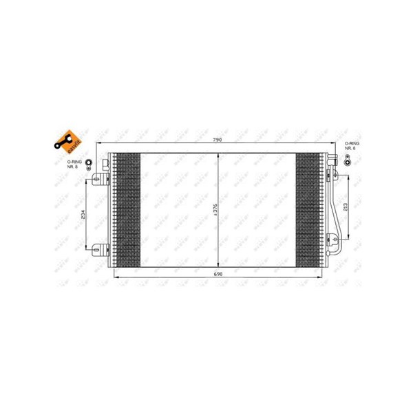 Kondensor, klimatanläggning Nrf 35484 NRF